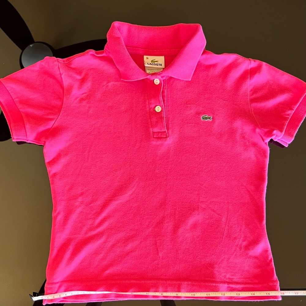 Lacoste Pink Polo Shirt Classic Style